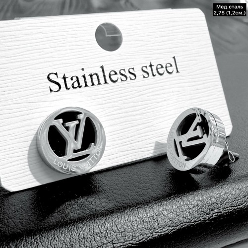 Сережки мед.сталь 10686 (1.2см.)